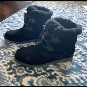 EMU Australia Featherwood mini Black Short boots Lace Up Sherpa 8